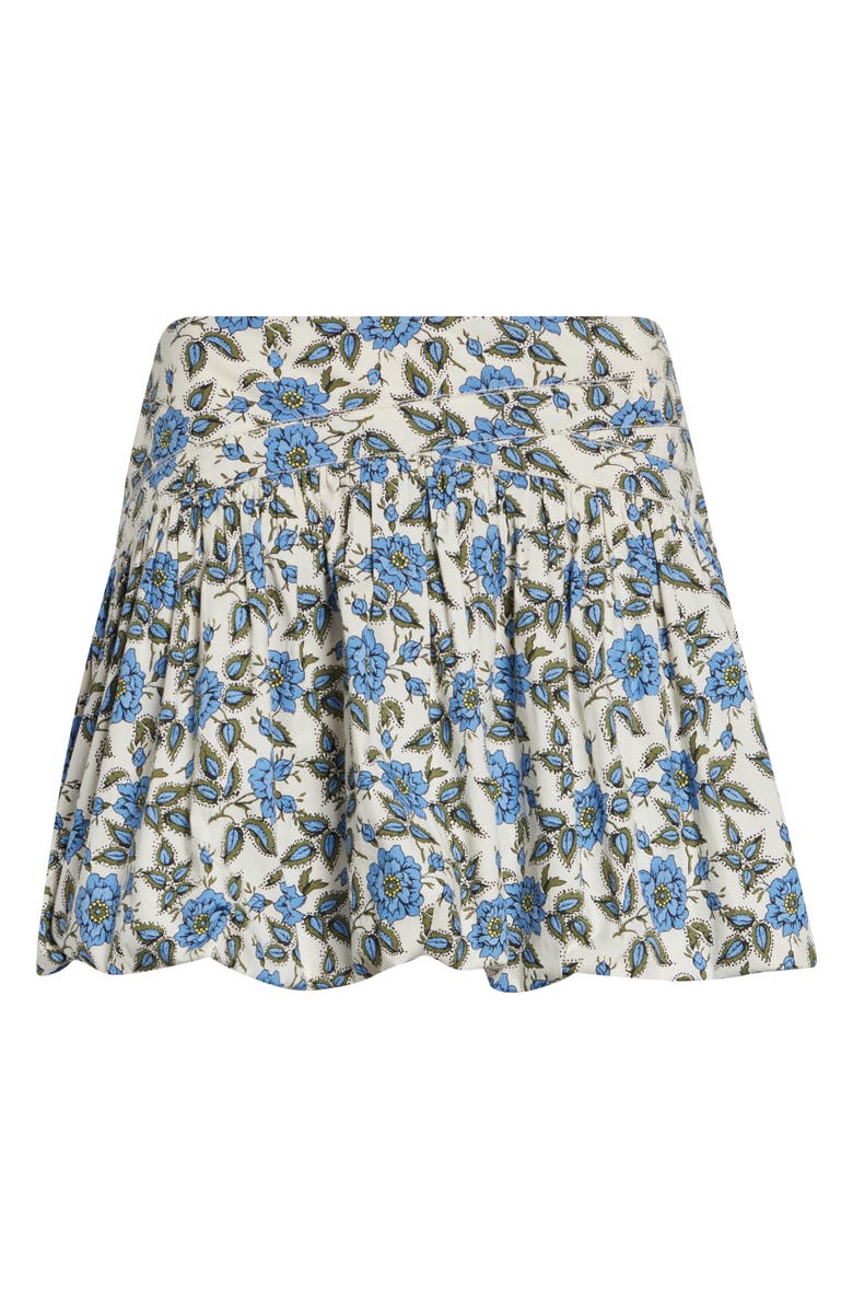 Derek Lam 10 Crosby Persis Floral Bubble Miniskirt, Alternate, color, Blue Bell Floral