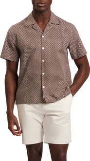 Ted Baker Merrick Geo Print Cotton Camp Shirt