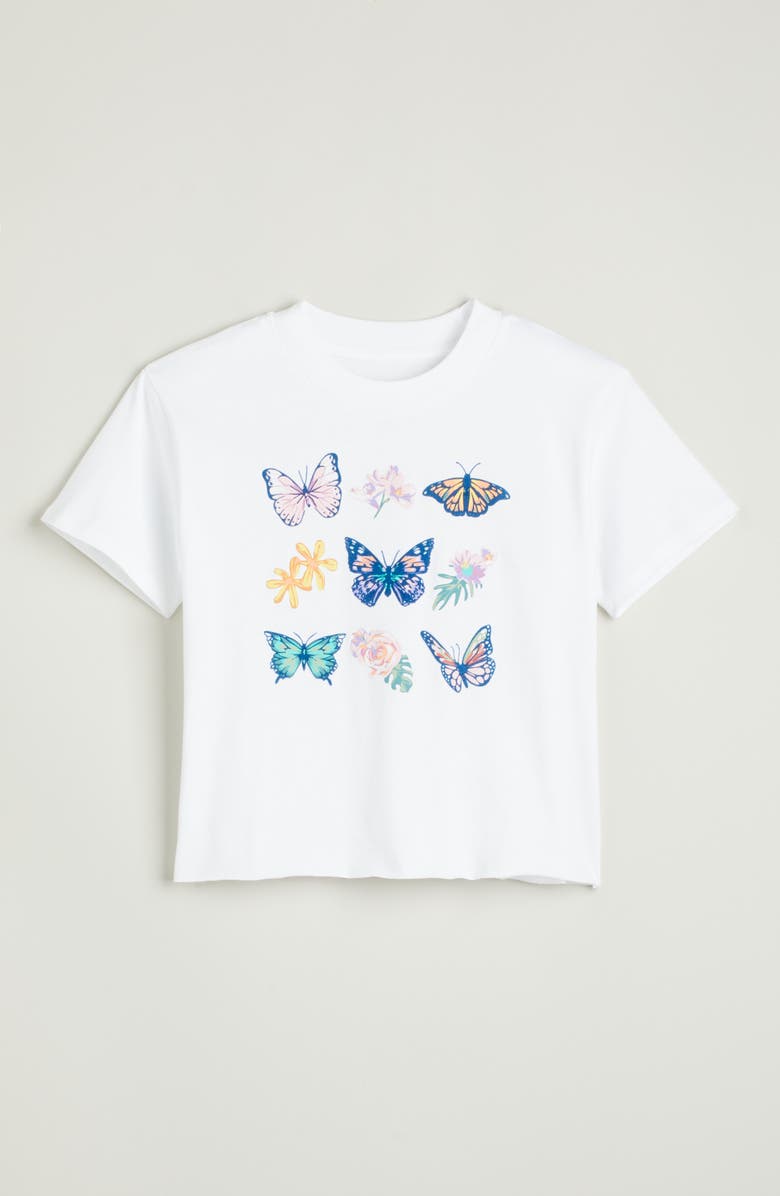 Treasure & Bond Kids' Crop Cotton Graphic T-Shirt, Main, color, 