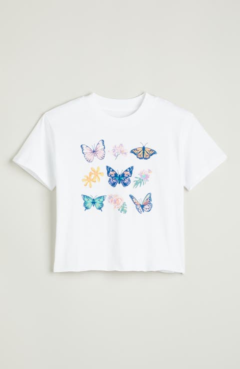 Kids' Crop Cotton Graphic T-Shirt (Big Kid)