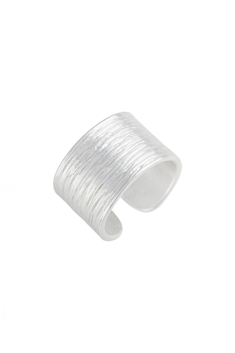 Cigar Band Ring, Main, color, SILVER