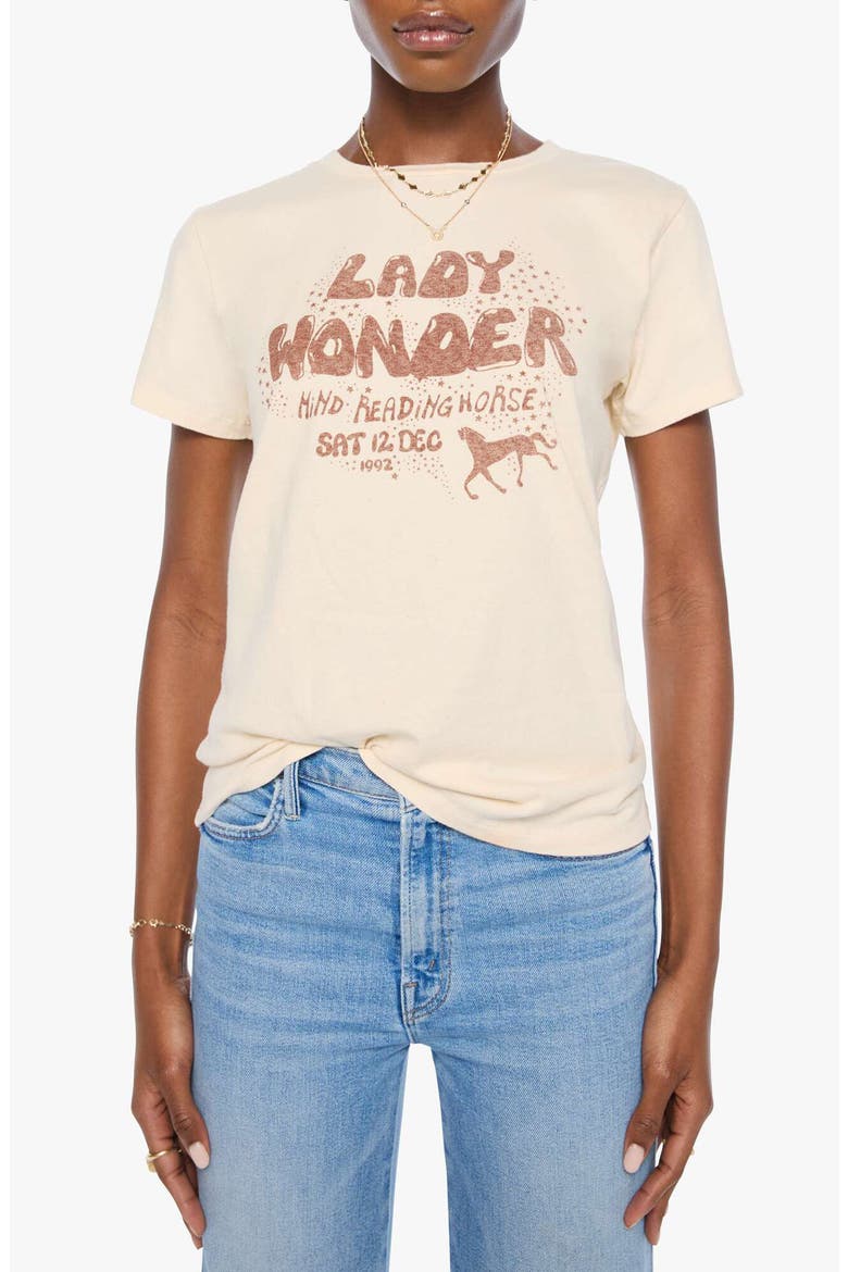 The Boxy Goodie Goodie Stretch Cotton Graphic T-Shirt, Main, color, LADY WONDER