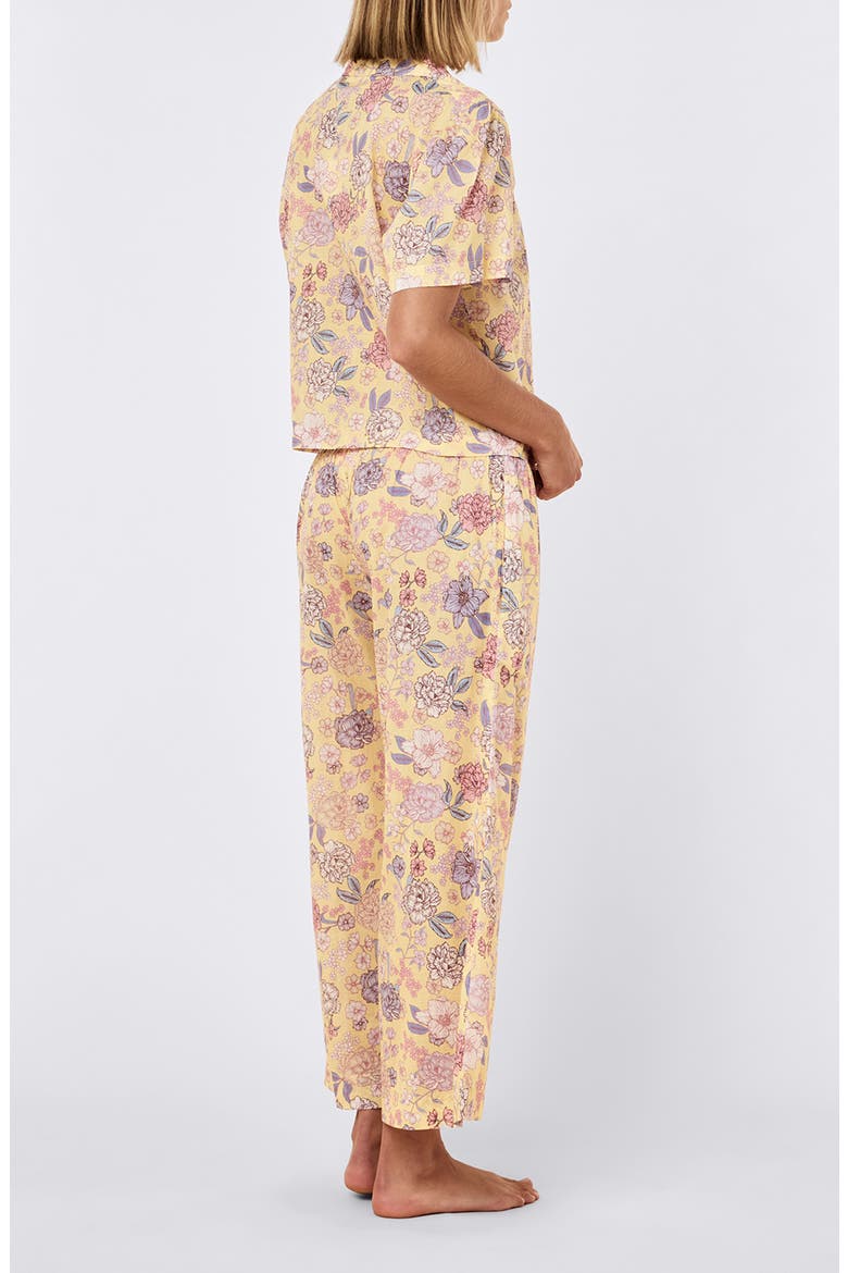 Karolina Cotton Voile Crop Pajamas, Alternate, color, GOLDEN HAZE