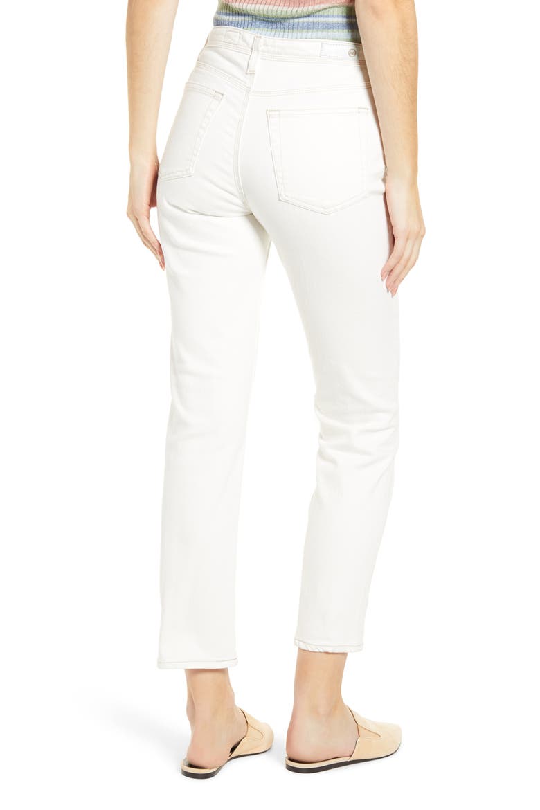 The Isabelle High Waist Ankle Straight Leg Jeans, Alternate, color, MODERNE WHITE