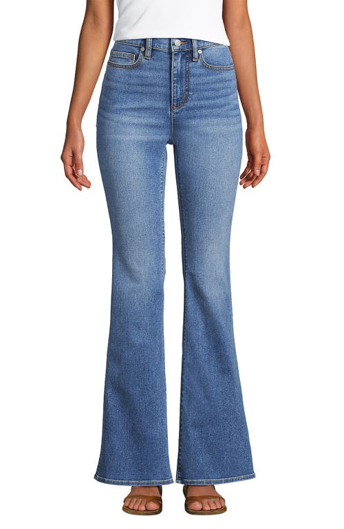 LANDS' END LANDS' END DENIM HIGH RISE SKINNY FLARE JEANS