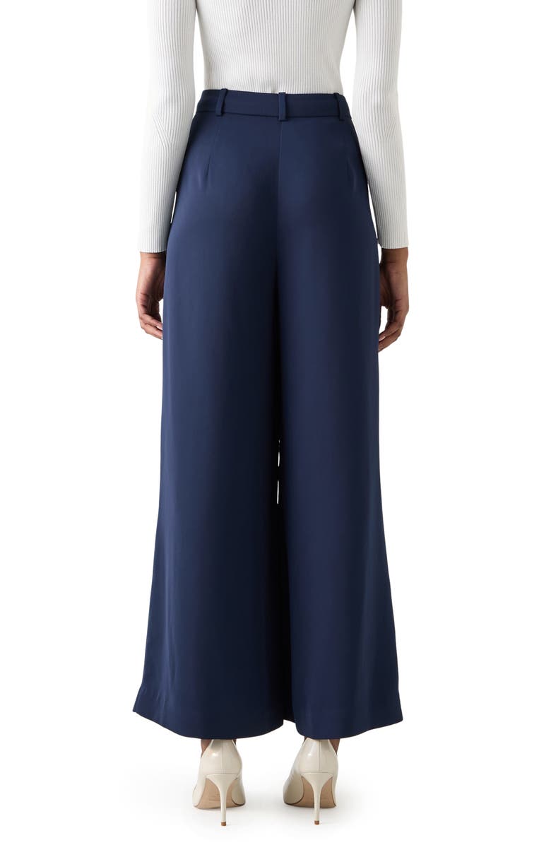LK Bennett Sykes Pleated Wide Leg Pants, Alternate, color, 