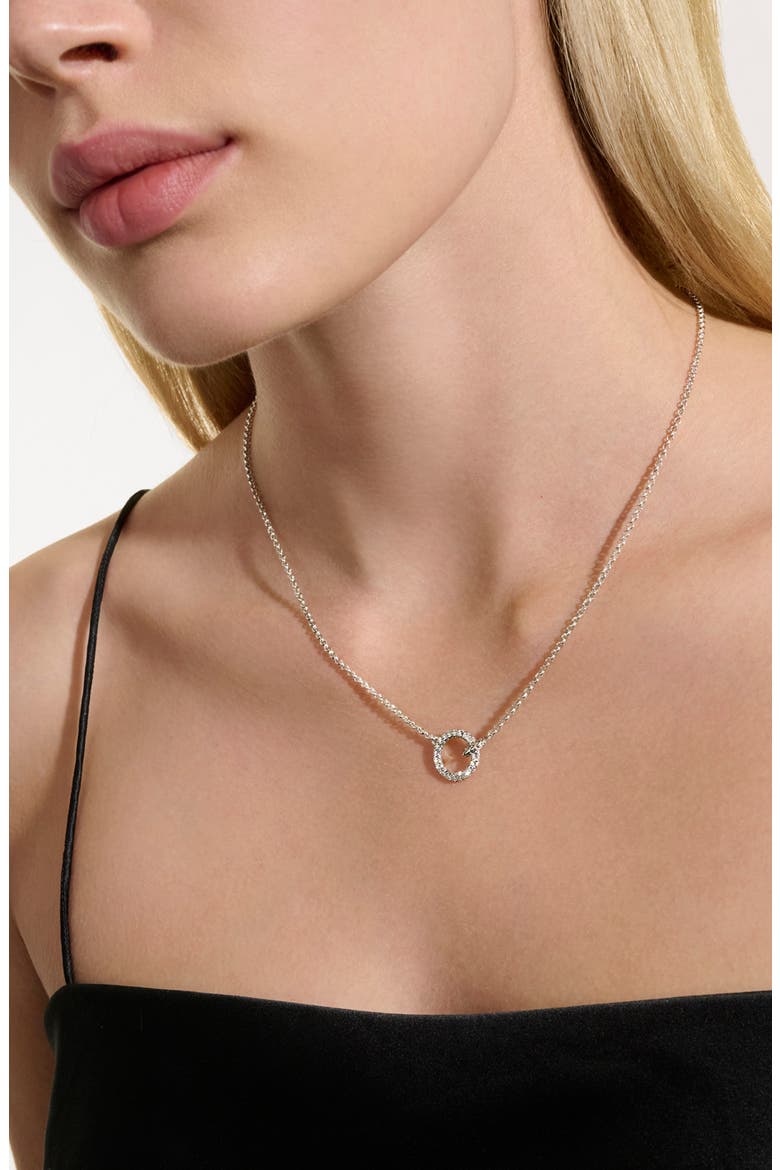JH Essential Pavé Necklace, Diamonds, Alternate, color, SILVER