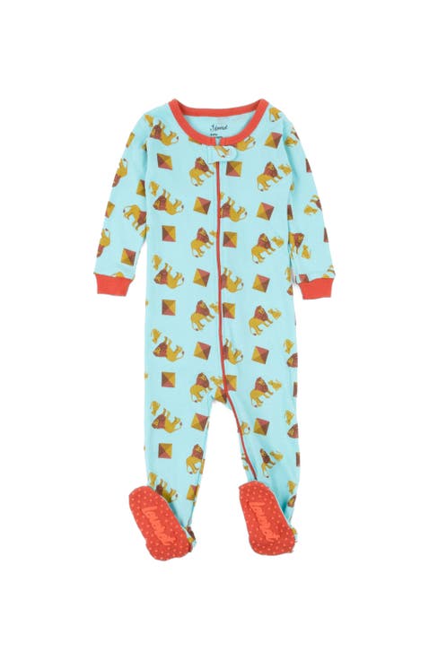 Footed Printed Cotton Pajamas, Animal, Holiday & Fun Prints (Baby)