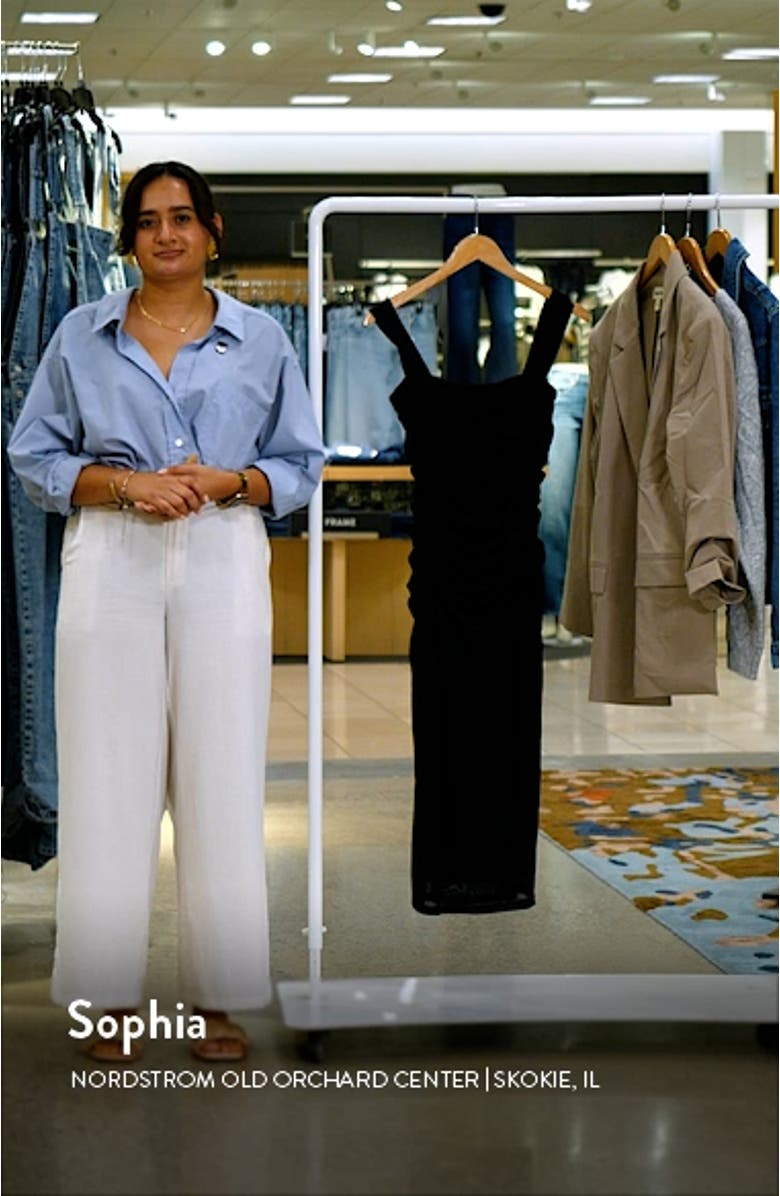 Naomi Ruched Mesh Midi Dress, sales video thumbnail