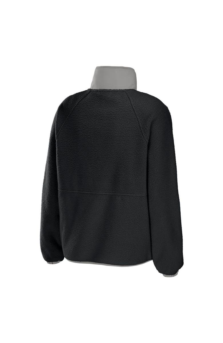 WEAR by Erin Andrews Women's WEAR by Erin Andrews Black Las Vegas Raiders Polar Fleece Raglan Full-Snap Jacket, Alternate, color, Black