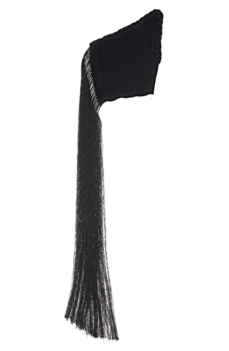 Helmut Lang One-Shoulder Fringe Tank Top, Alternate, color, 