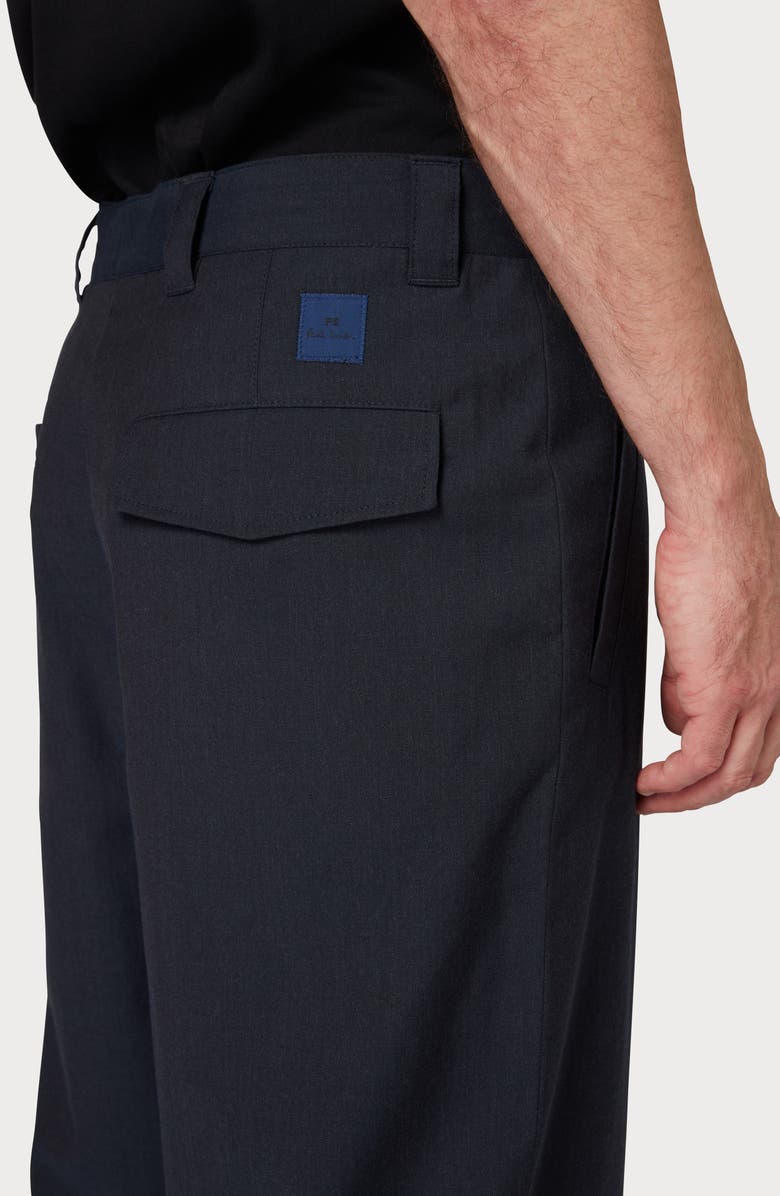 PS Paul Smith Relaxed Fit Wool & Cotton Workwear Chinos, Alternate, color, Very Dark Navy