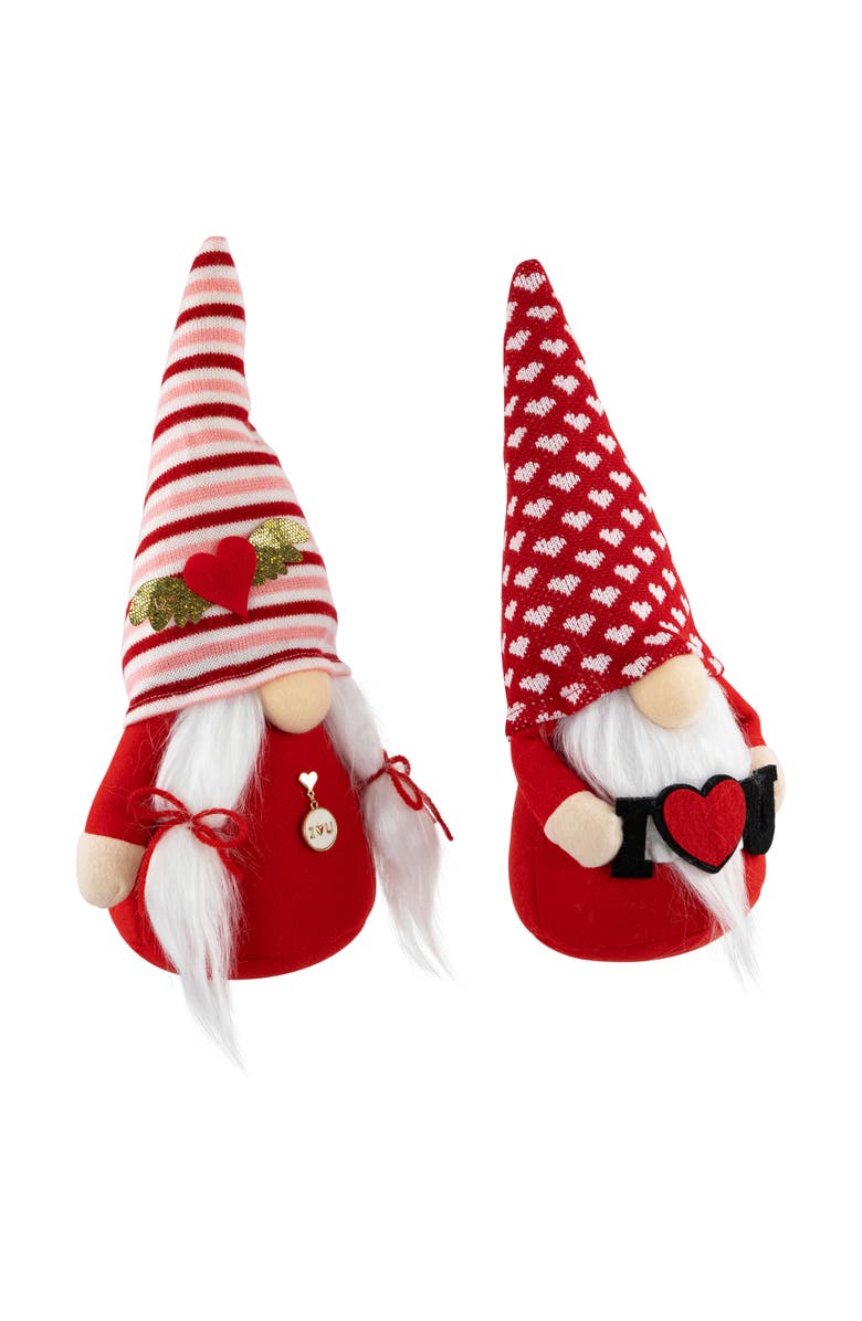 Northlight Plush "I Heart U" Valentine's Day Gnomes -12" - Set of 2, Alternate, color, Red