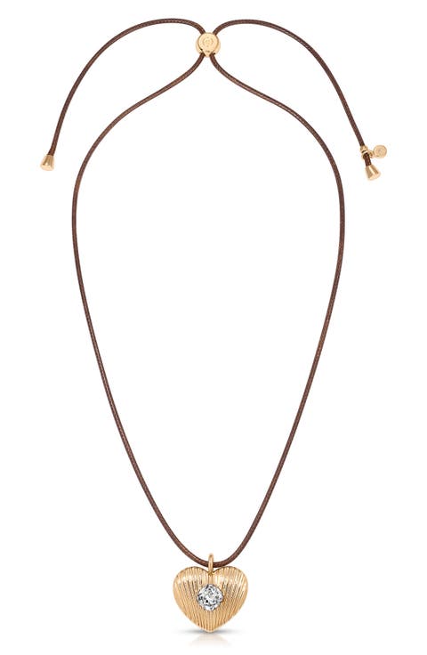 Heart Pendant Cord Necklace
