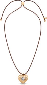 Ettika Heart Pendant Cord Necklace