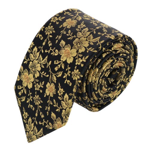 Trafalgar Midas Floral Novelty Silk Necktie In Multi