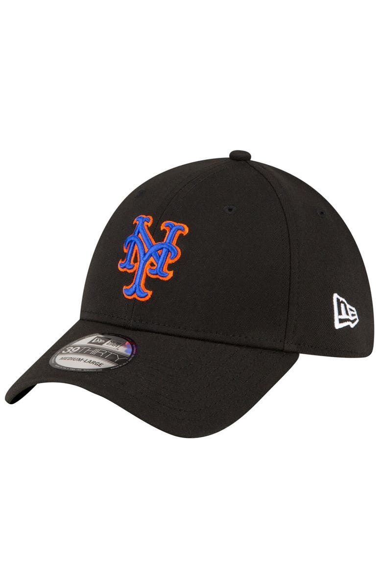 New Era Men's New Era Black New York Mets Alternate Team Classic 39THIRTY Flex Hat, Alternate, color,