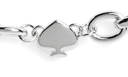 Kate Spade New York Domed Spade Chain Belt In Silver
