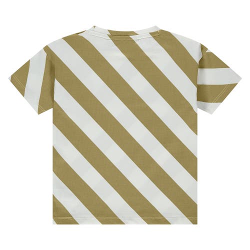 Stains And Stories By Babyface Diagonal Striped T-shirt In Gray