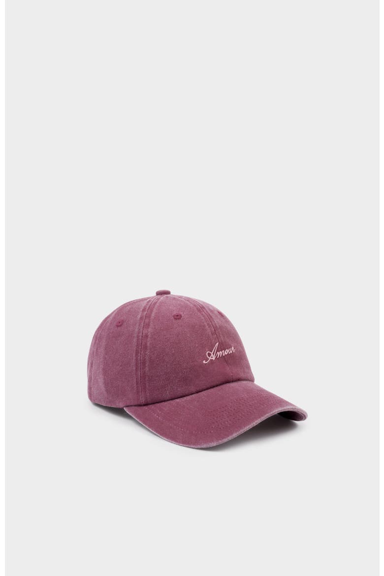 Embroidered Cap, Alternate, color, Red