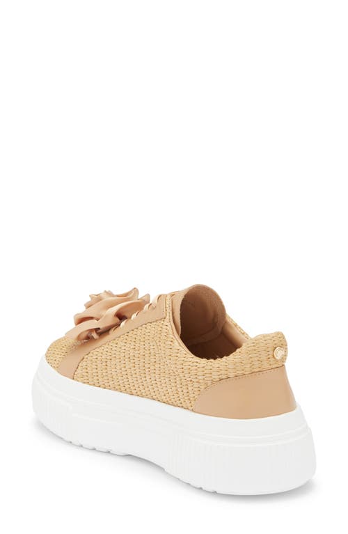 Jslides Weber Raffia Platform Sneaker In Brown