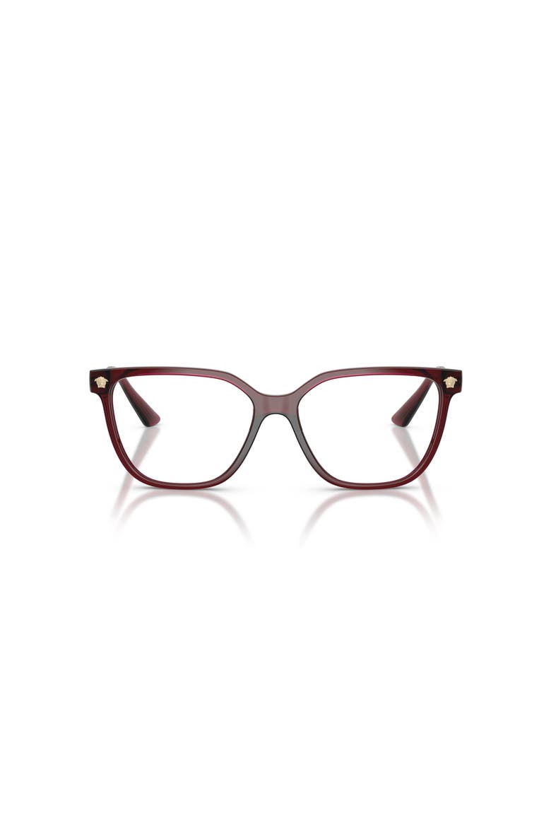 53mm Square optical glasses, Alternate, color, Red