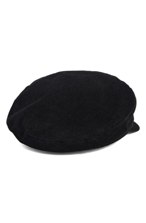 Melrose And Market Corduroy Newsboy Cap In Black
