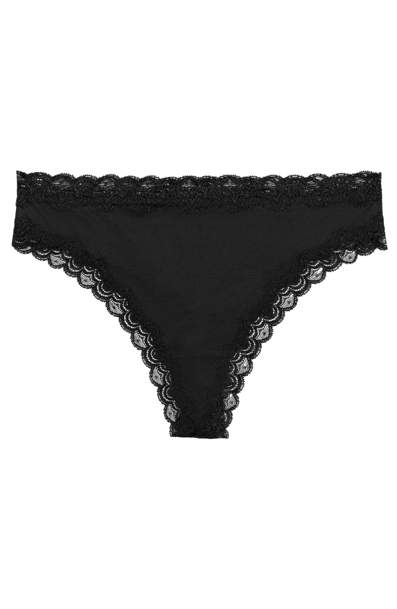 Uwila Warrior Soft Silk Thong Underwear, Main, color, Tap Shoe Black