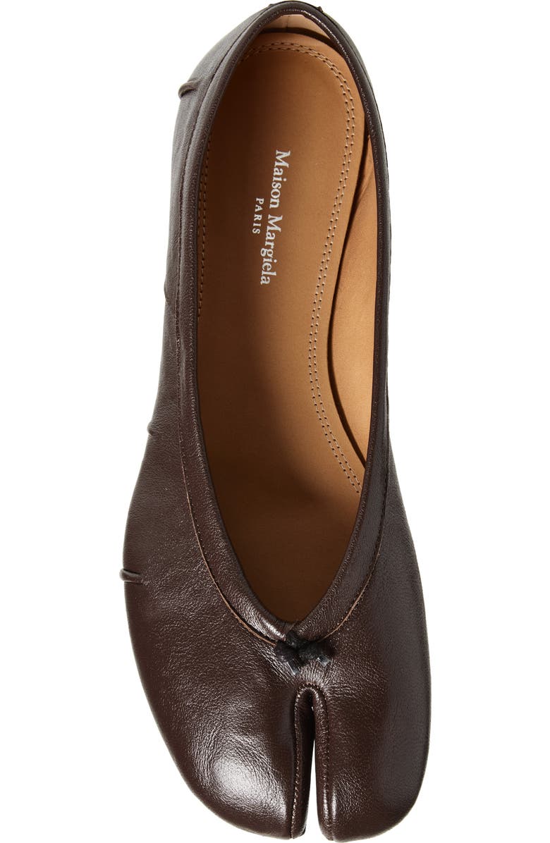 Maison Margiela Tabi Ballerina Flat, Alternate, color, Moka