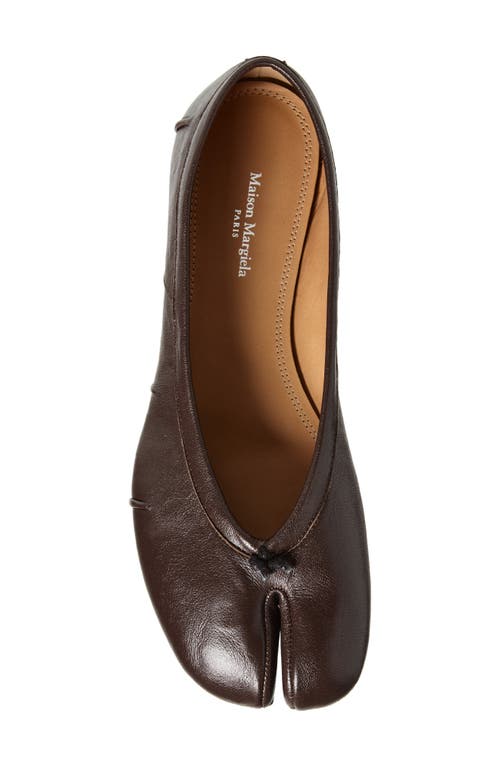 Maison Margiela Tabi Ballerina Flat In Brown
