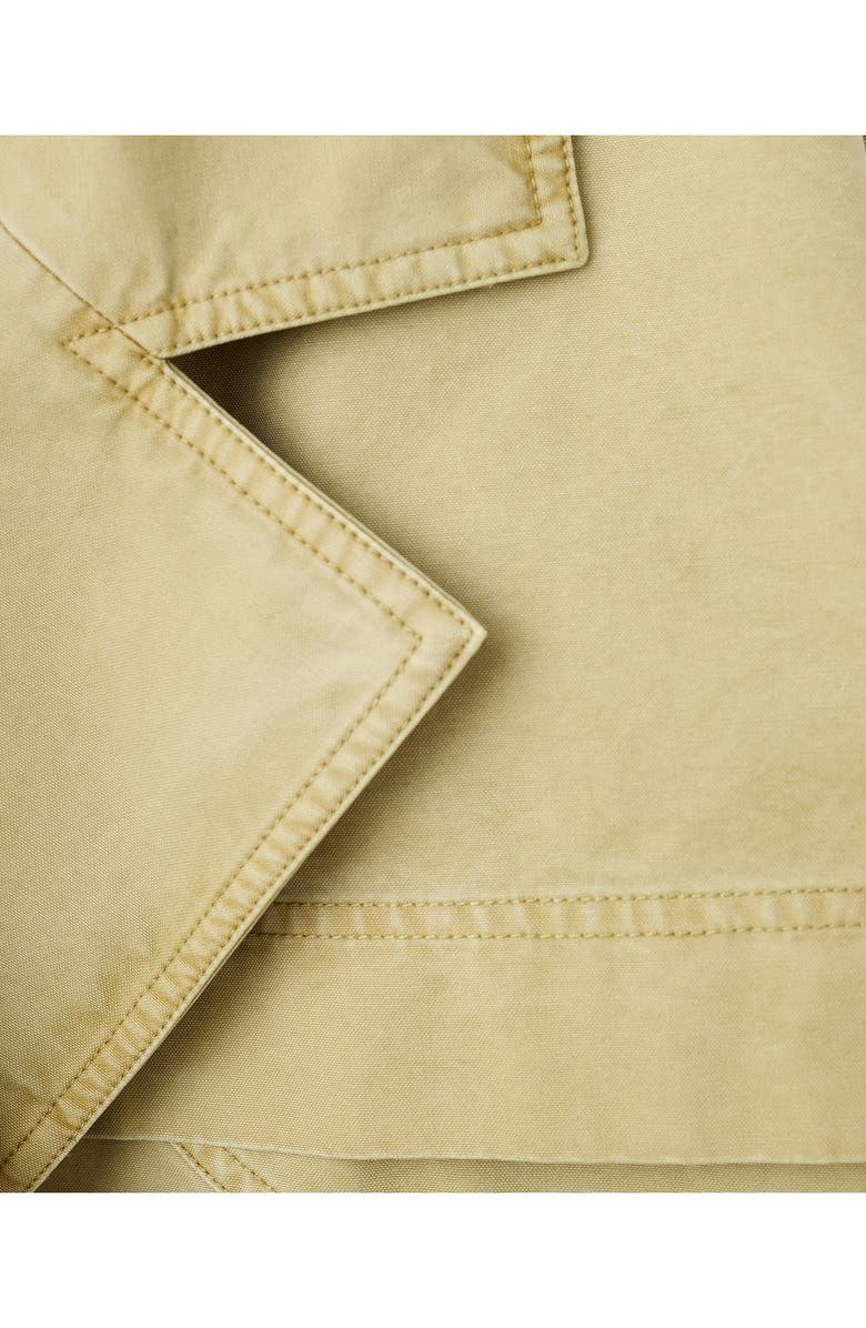 MANGO Belted Denim Jacket, Alternate, color, Medium Brown