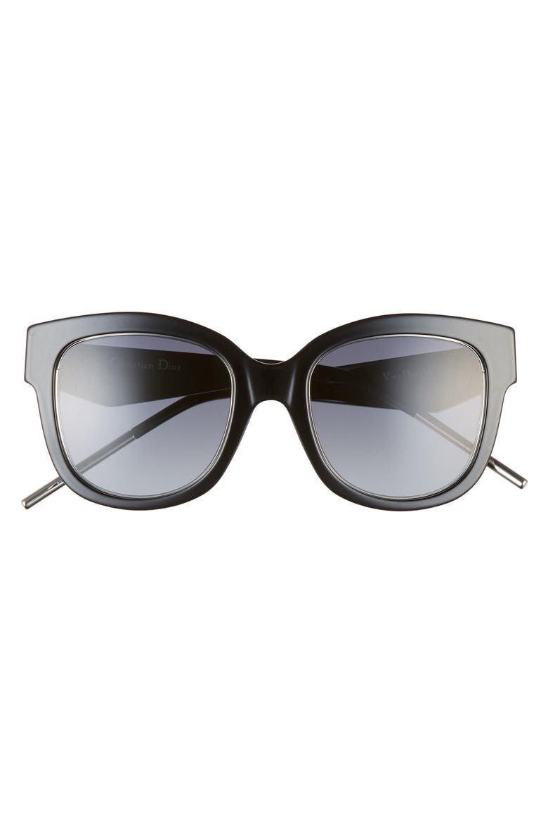 Very Dior 51mm Round Sunglasses, Alternate, color, BLACK