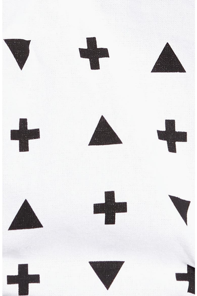 Graphic Print Balloon Bodysuit, Alternate, color, WHITE/ BLACK