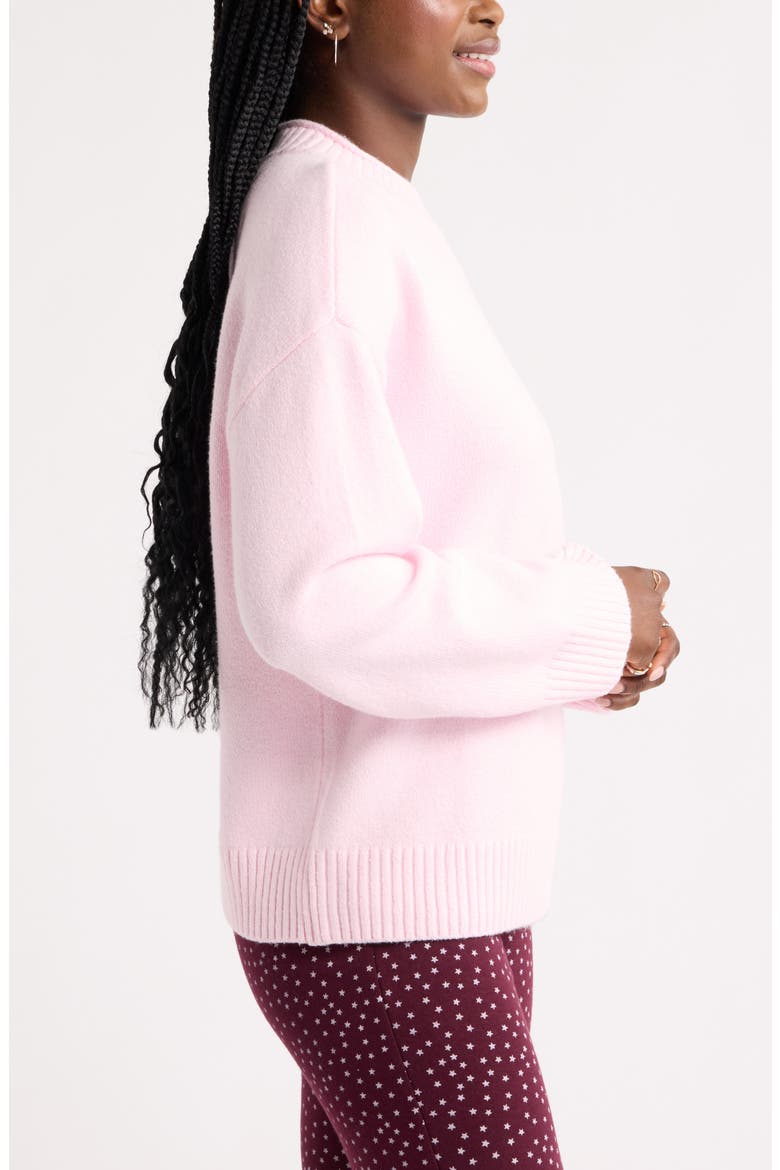 Everyday Easy Cotton Blend Sweater, Alternate, color, PINK BALLERINA