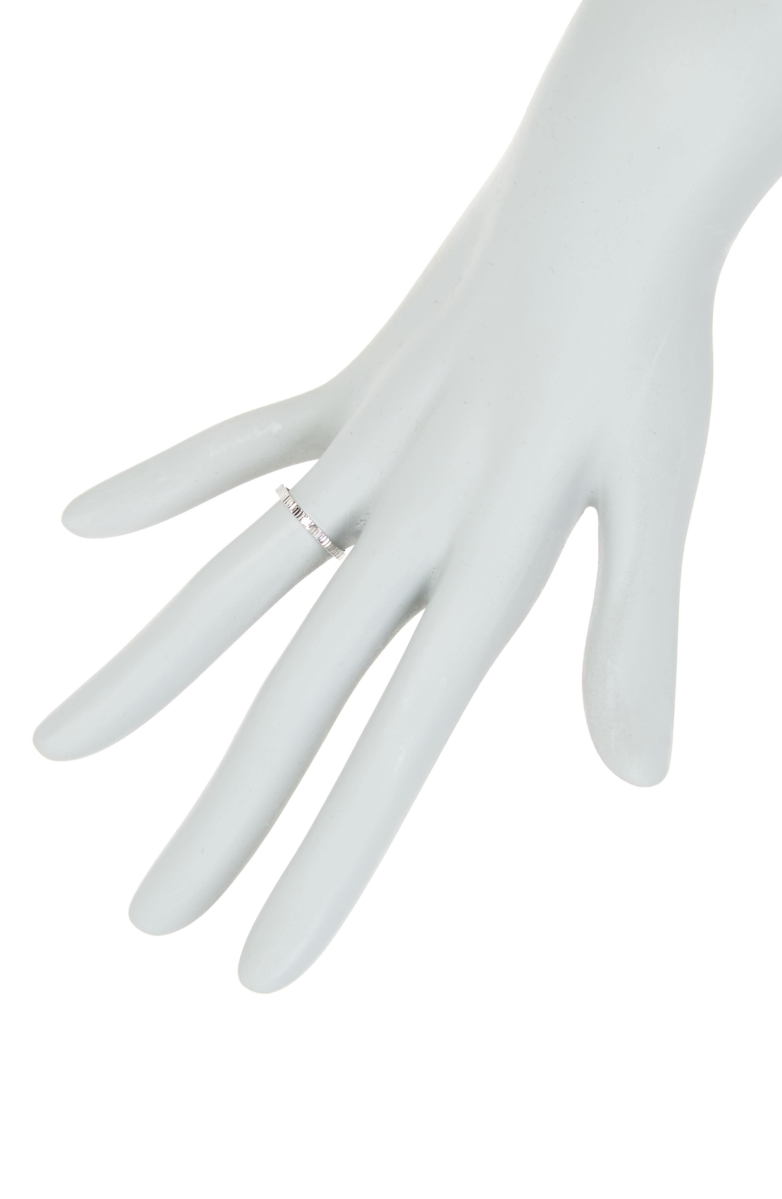 Bony Levy 14K White Gold Thin Textured Band (Nordstrom Exclusive ...