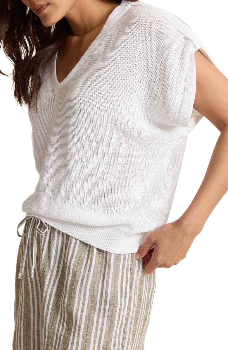 Tommy Bahama Lakes Edge Linen & Cotton Blend Sweater, Alternate, color, White