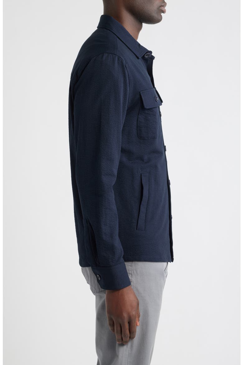 Abram Rib Knit Overshirt, Alternate, color, NAVY