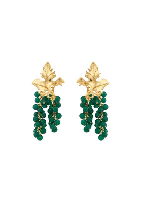 Mini Adile Grape Statement Earrings
