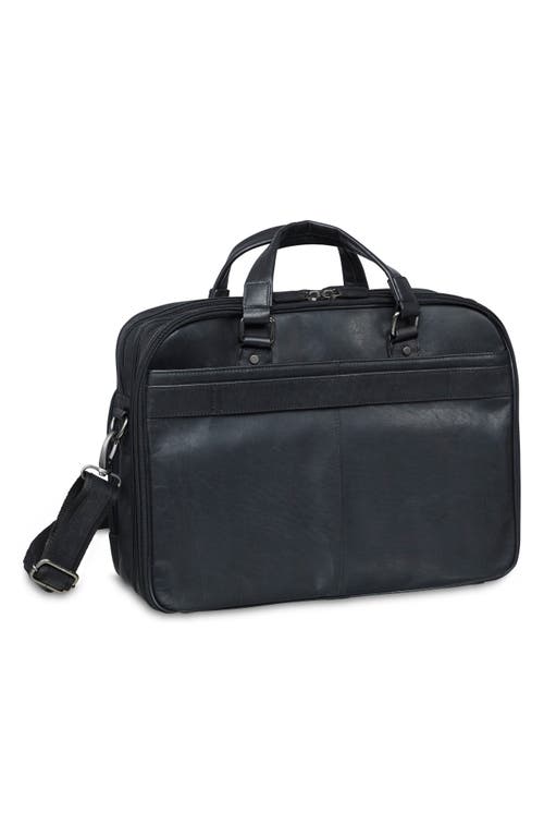 Mancini Expandable Rfid Briefcase In Black