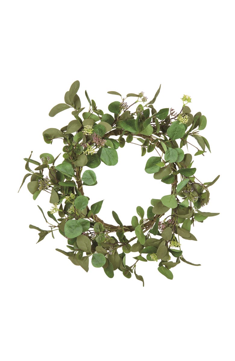 Transpac 24 Inch Multicolor Spring Greenery Bunch Wreath Perfect for Spring Decor and Celebrations, Main, color, Multicolored