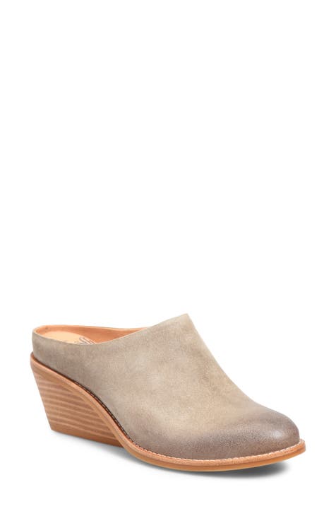 Gray suede clogs online