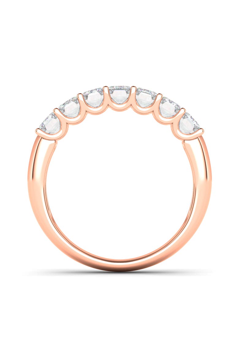 Half Emerald Cut Lab Created Diamond 18K Gold Eternity Ring, Alternate, color, ROSE GOLD