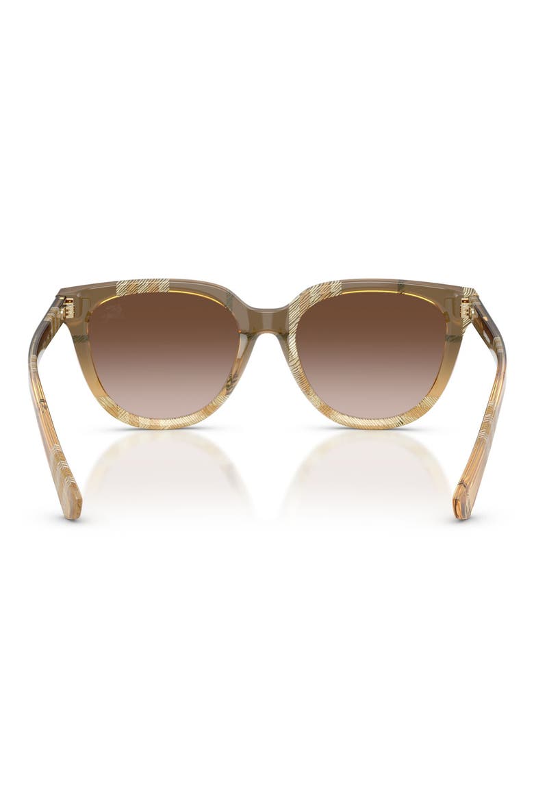 53mm Phantos Sunglasses, Alternate, color, CHECK GRADIENT BEIGE / BROWN