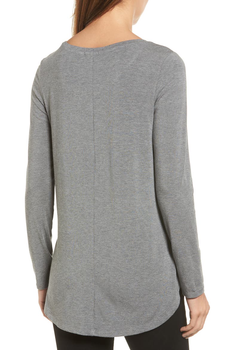 Long Sleeve Knit Tunic, Alternate, color, HEATHER DARK GREY
