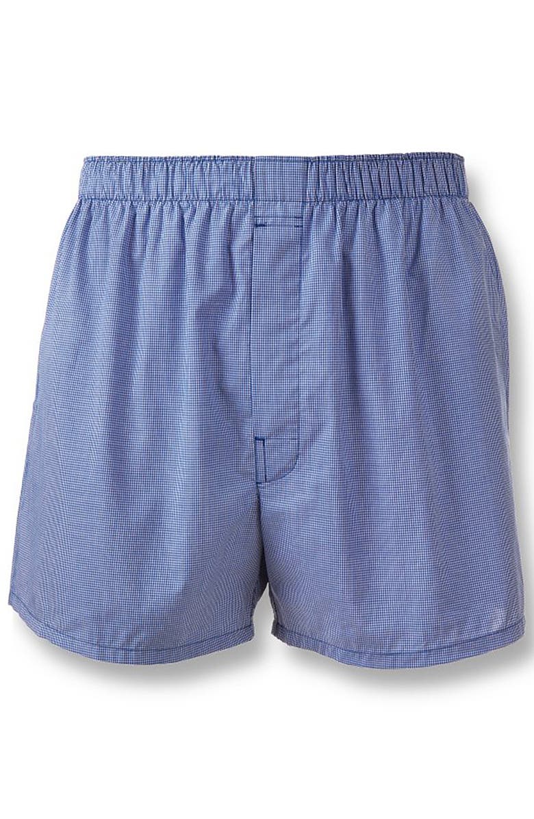 Charles Tyrwhitt Micro Grid Woven Boxers, Alternate, color, Royal Blue