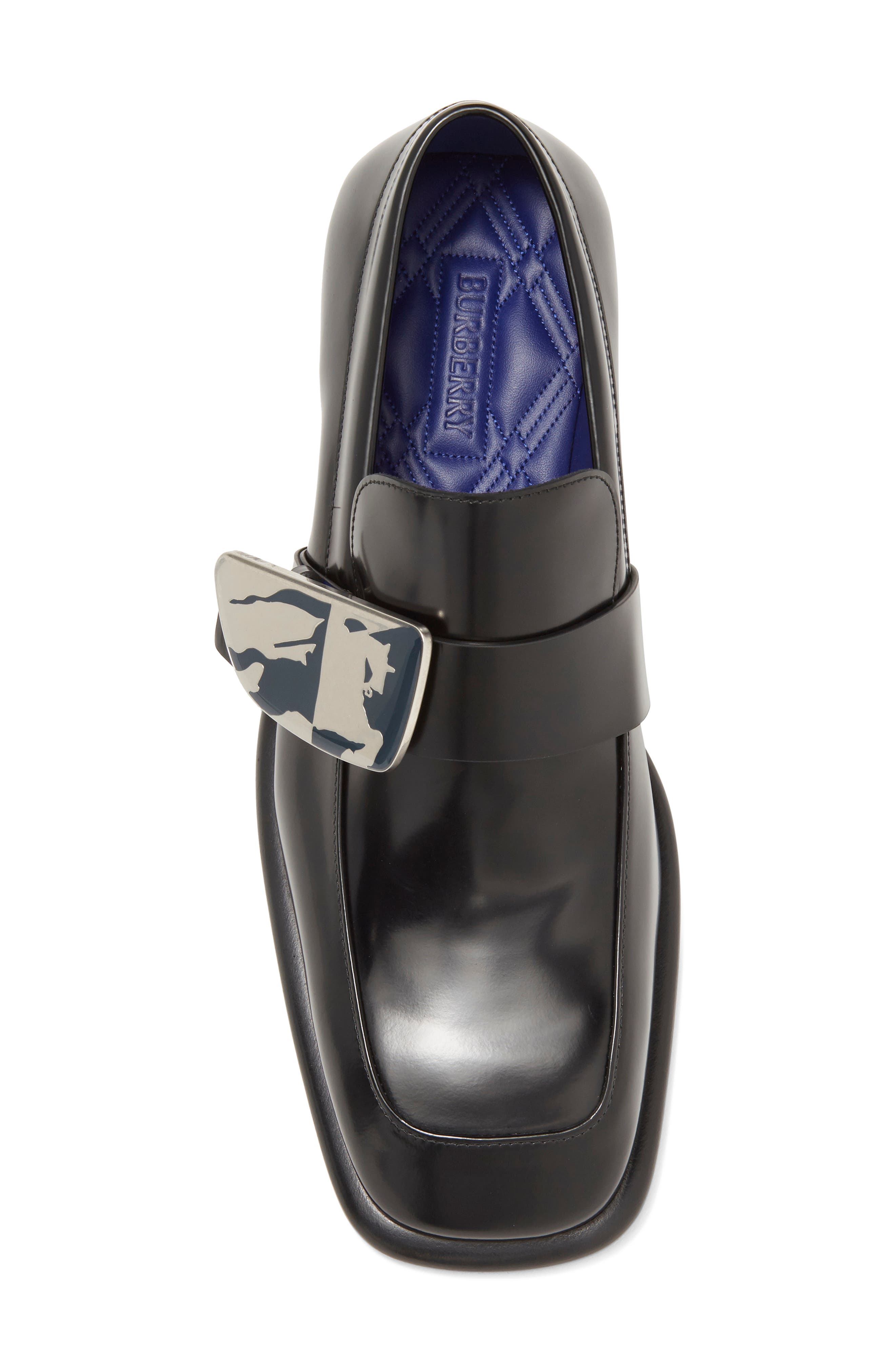 Burberry Shield Loafer, Alternate, color, Black