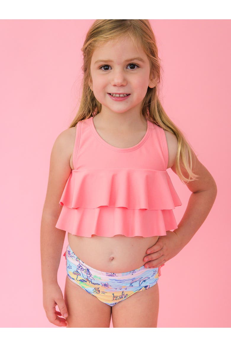 Toddler Girls Flounce Bikini, Alternate, color, Beach Day