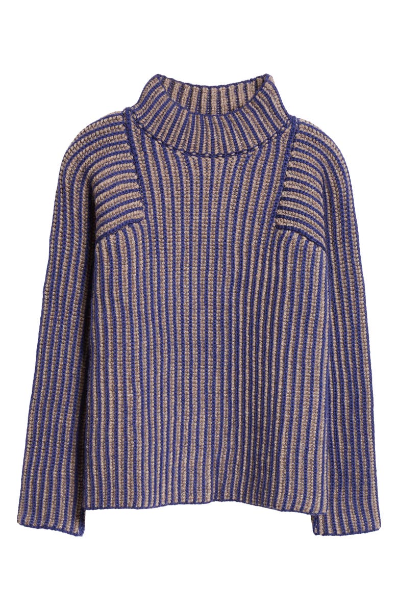 Eckhaus Latta Chalet Funnel Neck Wool Sweater, Alternate, color,
