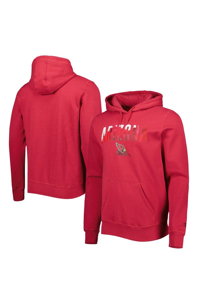 New Era Men's New Era Cardinal Arizona Cardinals Ink Dye Pullover Hoodie, Main, color, Cardinal