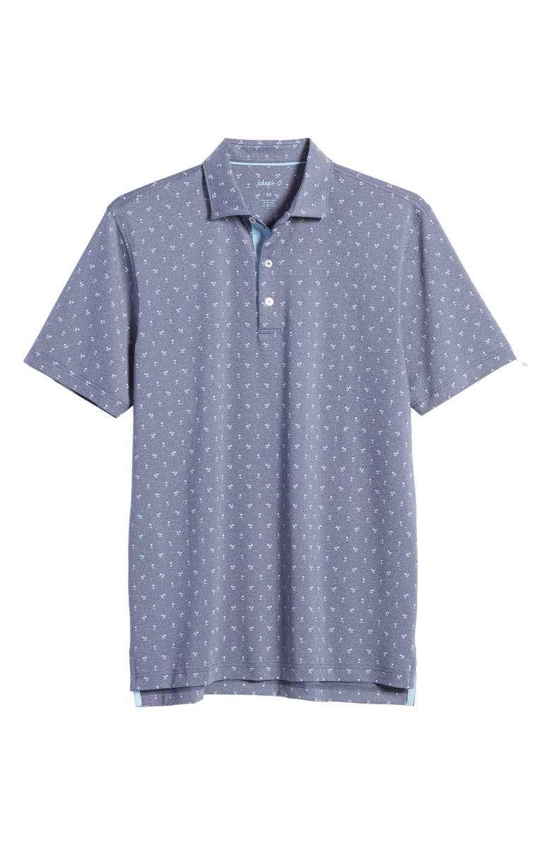 johnnie-O Taj Palm Tree Print Performance Polo, Alternate, color,